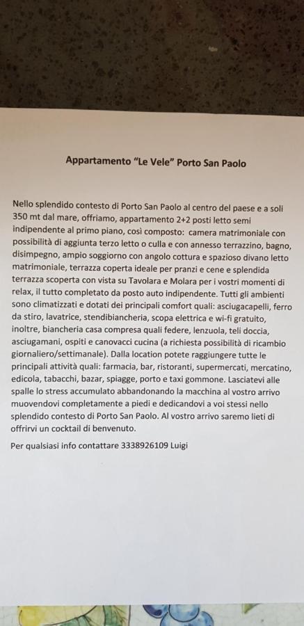 Appartamento Le Vele Porto San Paolo  Exterior photo